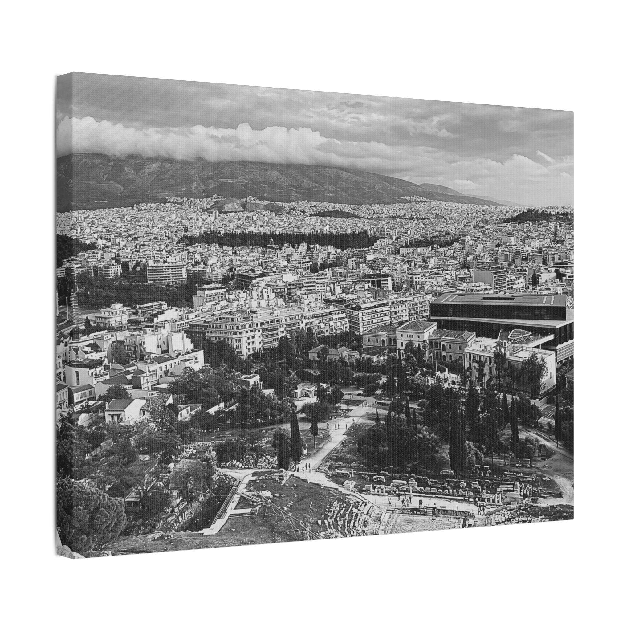 SOMETHING NEW | Athens Cityscape Stretched Canvas | Satin Wall Art