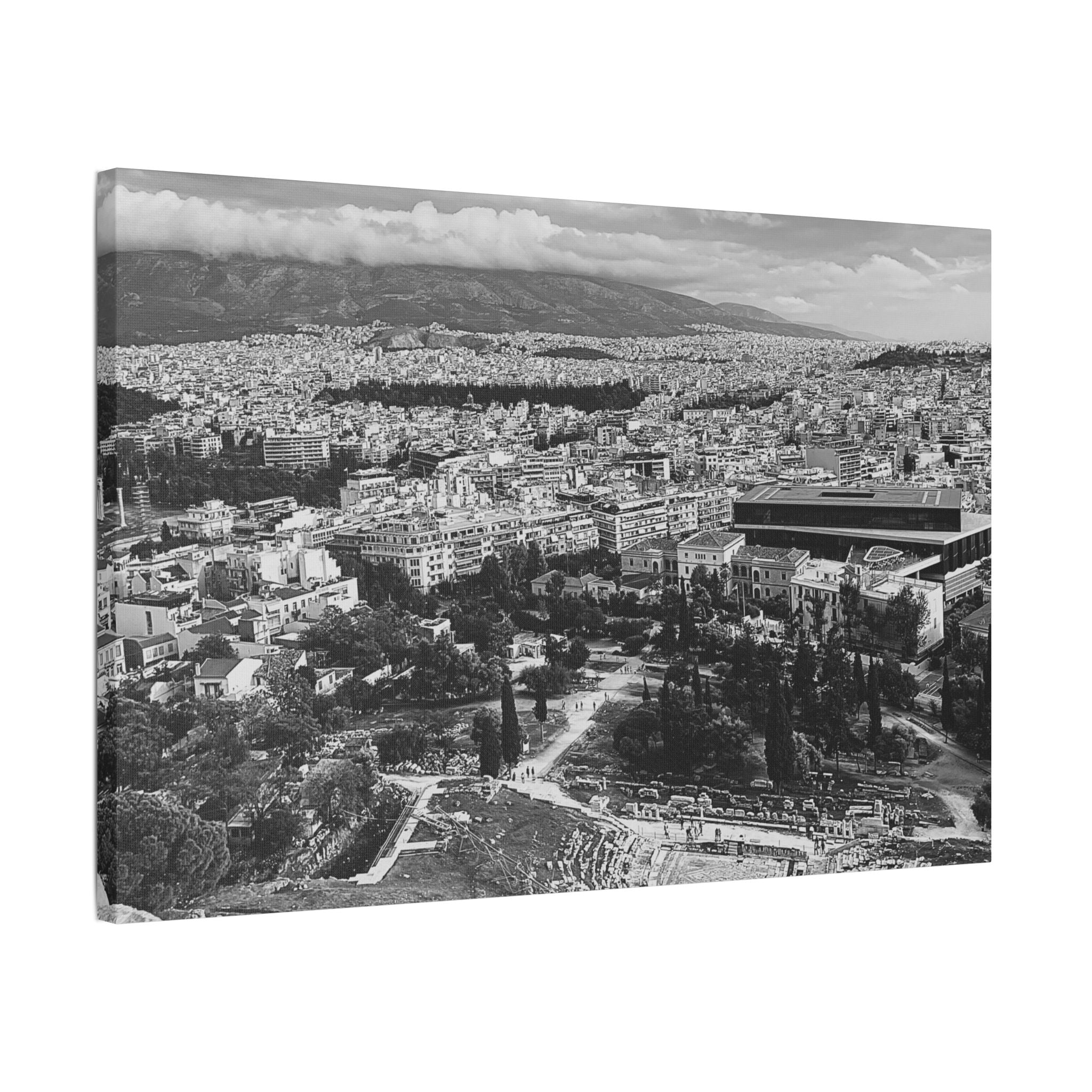SOMETHING NEW | Athens Cityscape Stretched Canvas | Satin Wall Art