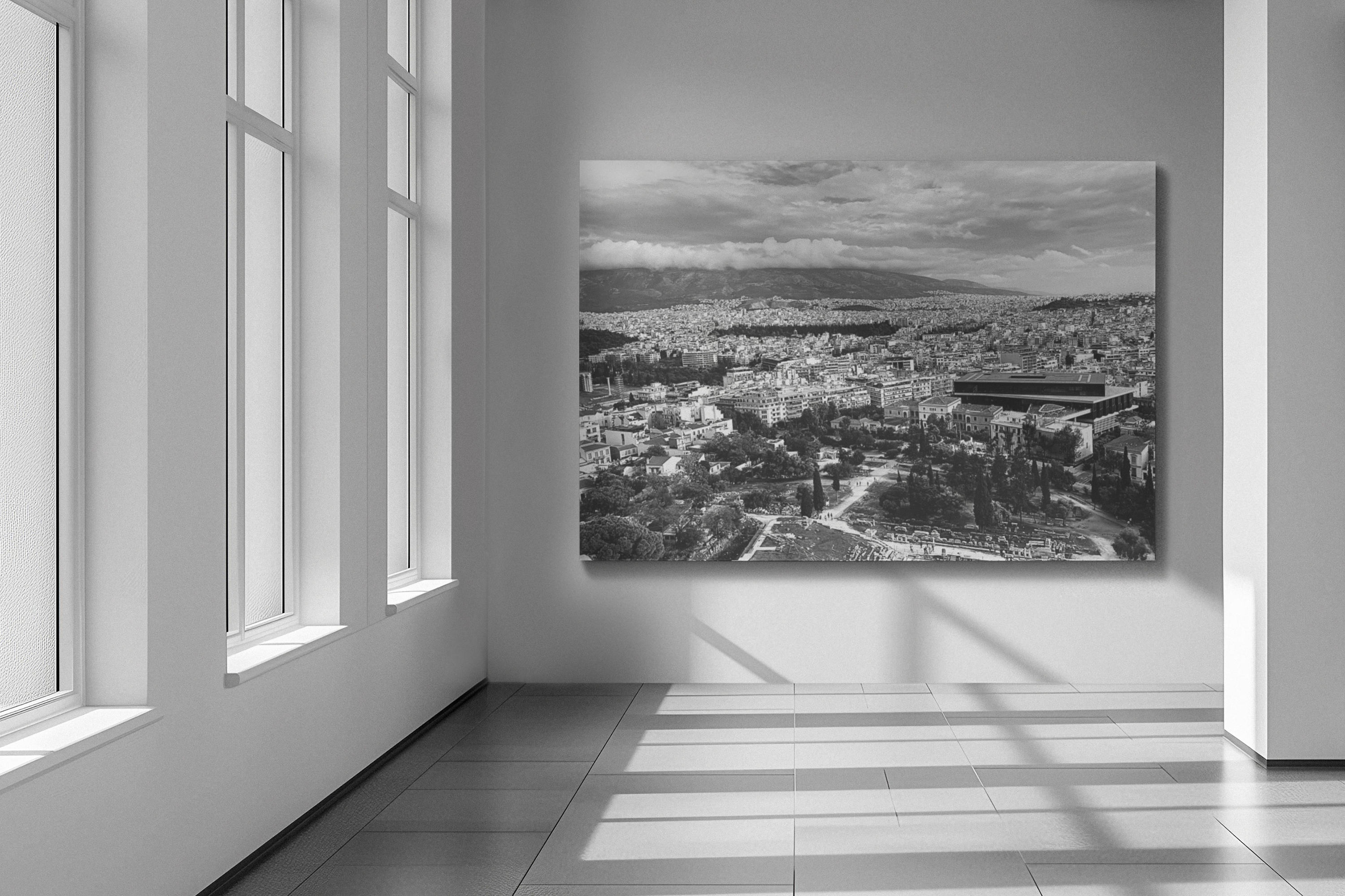 SOMETHING NEW | Athens Cityscape Stretched Canvas | Satin Wall Art