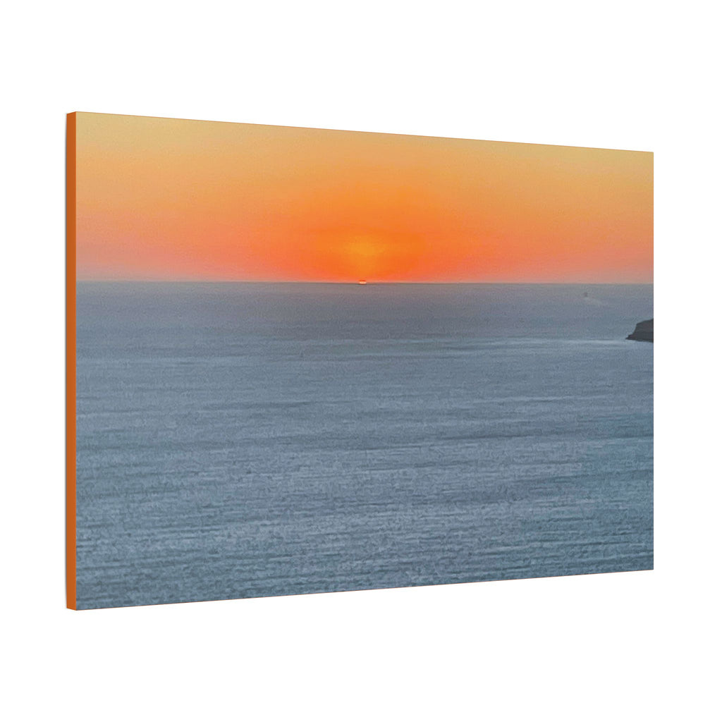 SOMETHING RESTFUL | Island of Mykonos Ocean Sunset Canvas Satin Stretched | Seascape Wall Art
