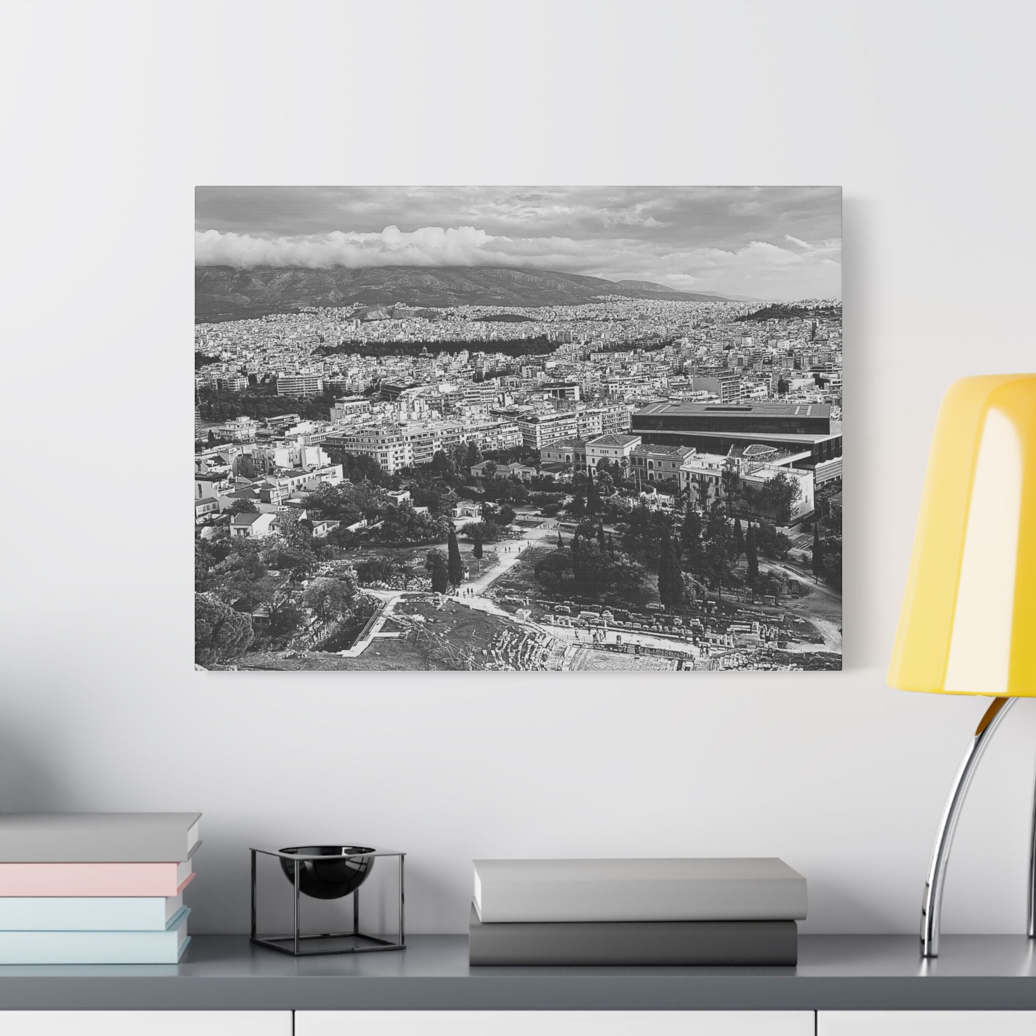 SOMETHING NEW | Athens Cityscape Stretched Canvas | Satin Wall Art