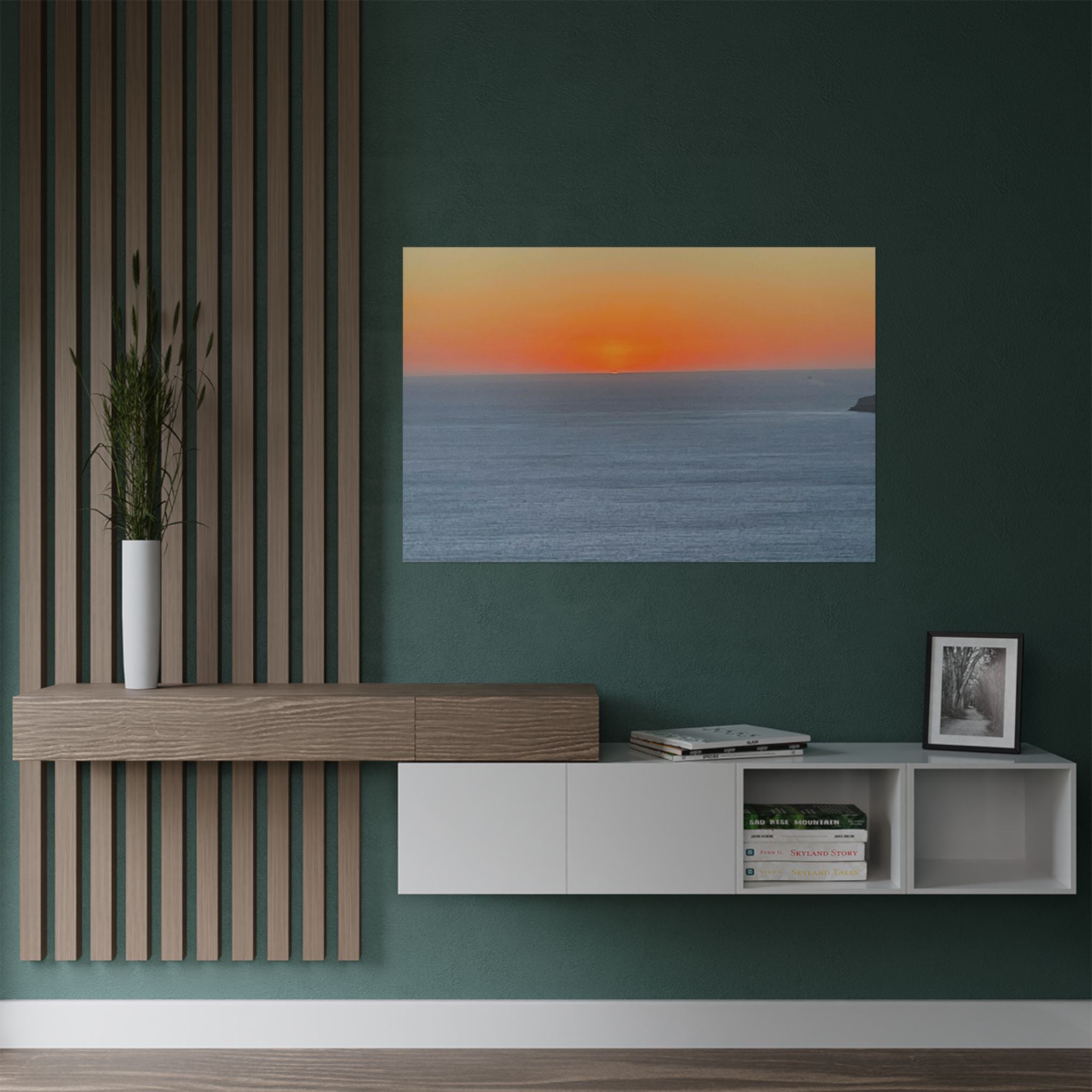 SOMETHING RESTFUL | Island of Mykonos Ocean Sunset Poster | Satin Print