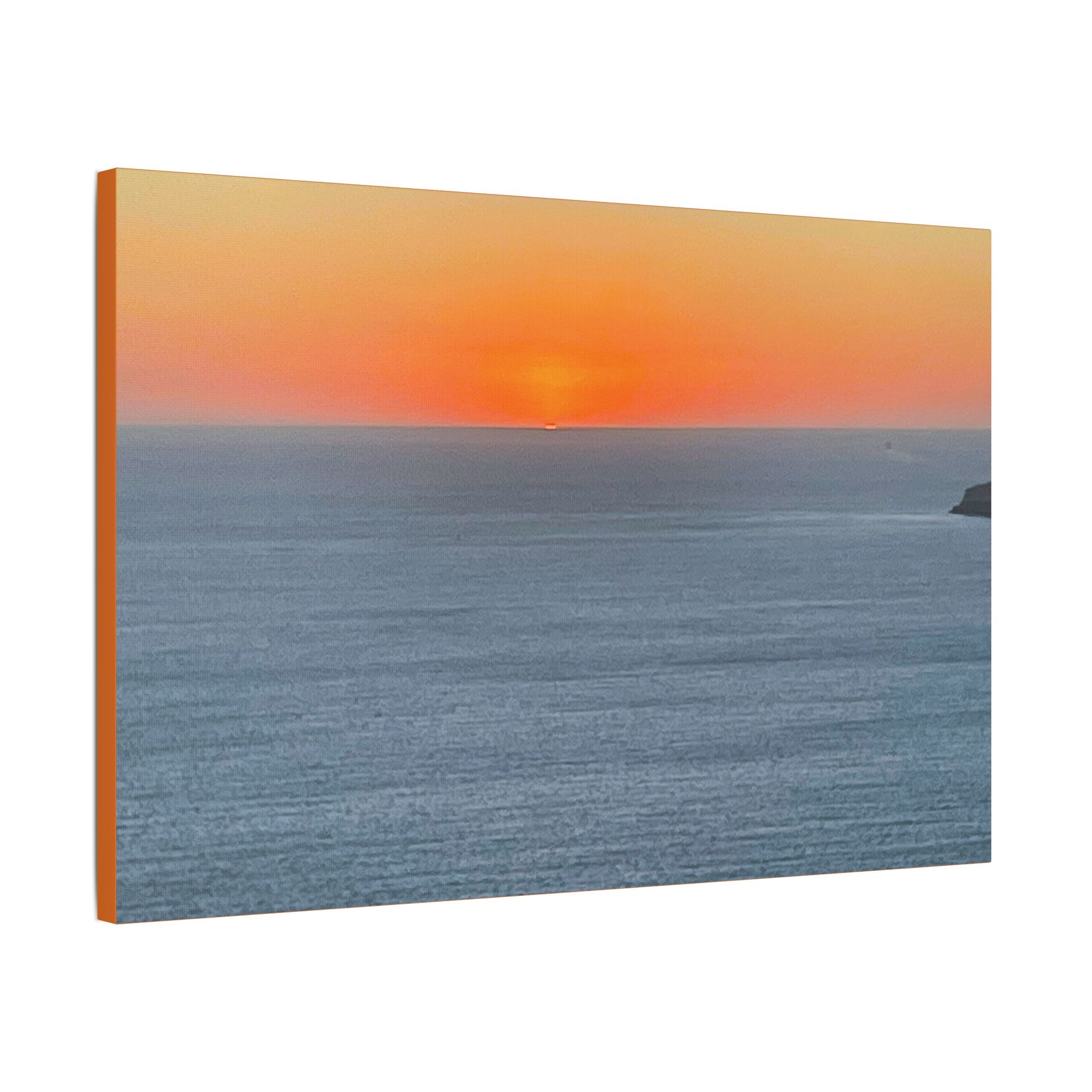 SOMETHING RESTFUL | Island of Mykonos Ocean Sunset Canvas Satin Stretched | Seascape Wall Art