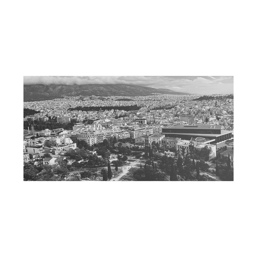 SOMETHING NEW | Athens Cityscape Stretched Canvas | Satin Wall Art