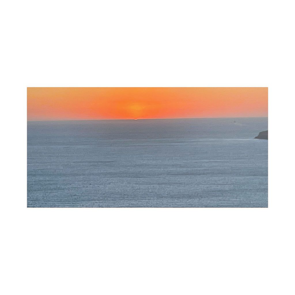 SOMETHING RESTFUL | Island of Mykonos Ocean Sunset Canvas Satin Stretched | Seascape Wall Art
